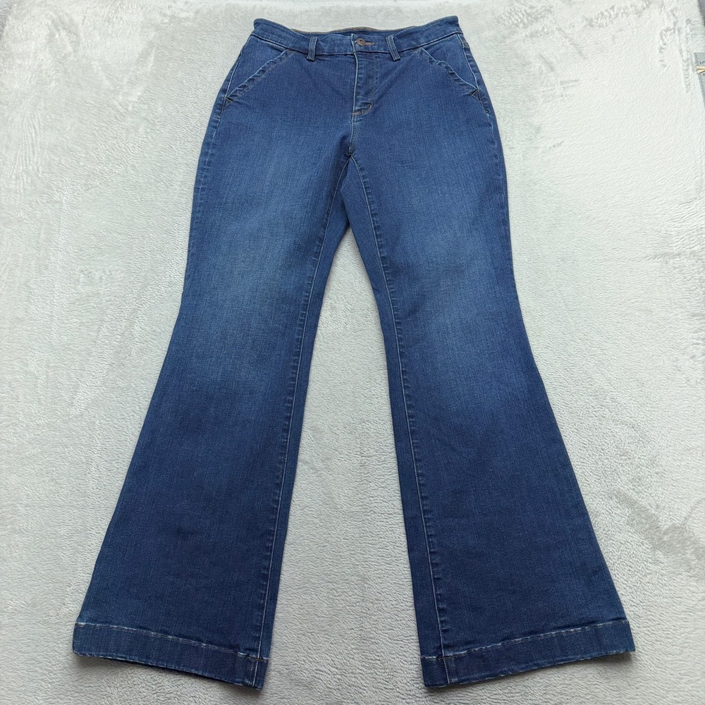 Duluth Trading Co Jeans Womens 6x31 Flare Leg Blue Stretch Denim 7226 0926